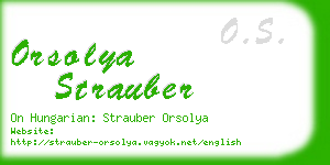 orsolya strauber business card